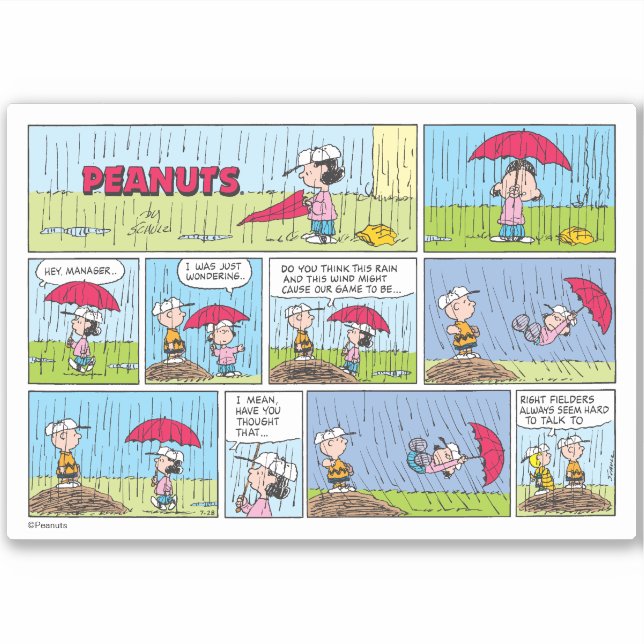 Adesivo Dia De Chuva No Jogo Do Beisebol (Frente)