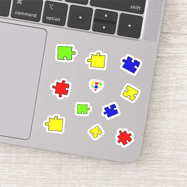 Adesivo Dia de conscientização do Autismo Quebra-cabeça de (Detalhe)