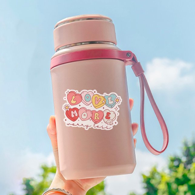 Adesivo Dia de os namorados Bonito Adora Mais, Preocupa Me (Criador carregado)