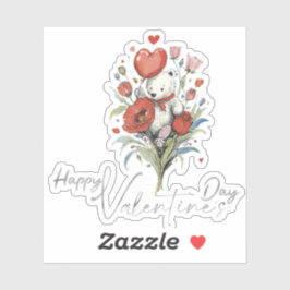 Adesivo Dia de os namorados com Urso Rico