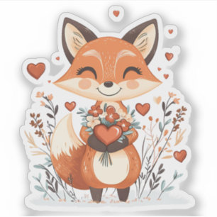Adesivo Dia de os namorados Fox