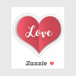 Adesivo Dia de os namorados Love Red Heart