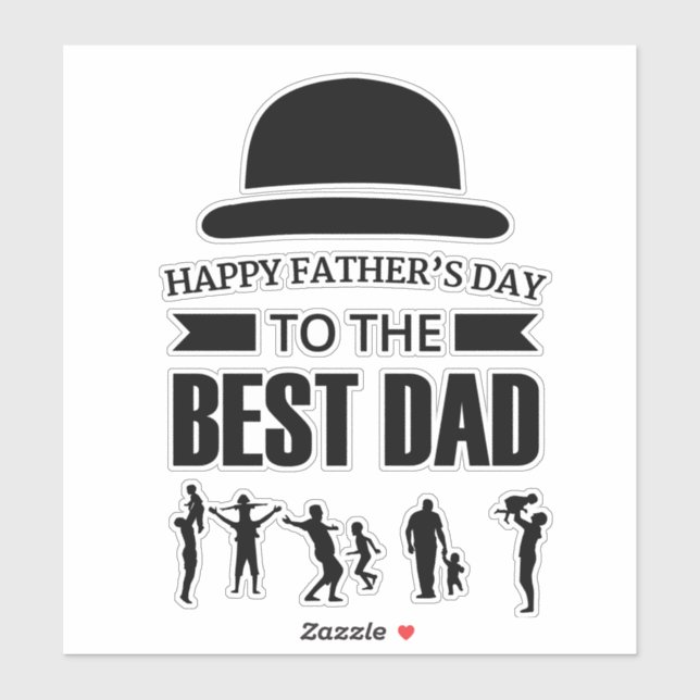 Adesivo dia de os pais (Folha)