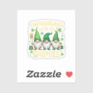Adesivo Dia de São Patrício Gnome do Trevo Sortudo 