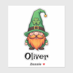 Adesivo Dia de São Patrício Sortudo Gnomo Leprechaun Fofo