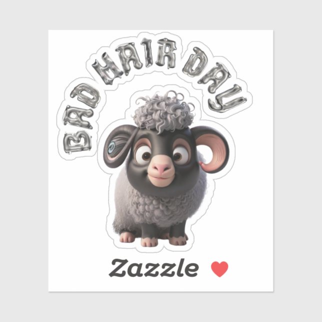 Adesivo Dia do Cabelo Mau (Folha)