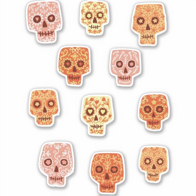 Adesivo Dia do Crânio dos Mortos (Frente)