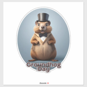 Adesivo Dia do Groundhog
