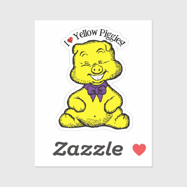 Adesivo Dia do Porco Amarelo (Folha)