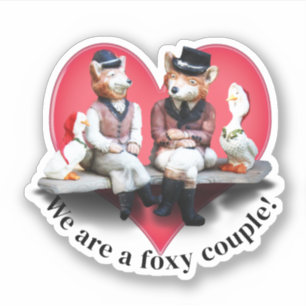 Adesivo Dia dos Namorados do Casal Fox