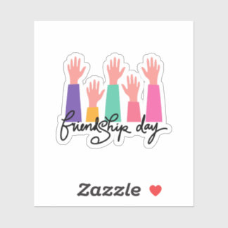 Adesivo dia feliz de amizade