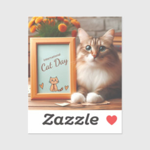 Adesivo Dia Internacional da Gata