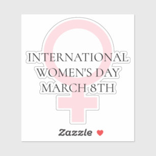 Adesivo Dia Internacional da Mulher - 8 de março