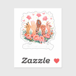 Adesivo Dia Internacional das Mulheres 8 Março 2026