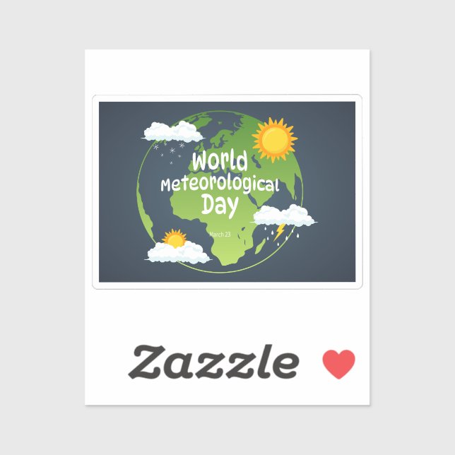 Adesivo Dia Mundial da Meteorologia (Folha)