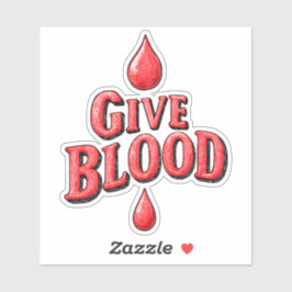 Adesivo Dia Mundial do Dador de Sangue - Dar texto ao Sang