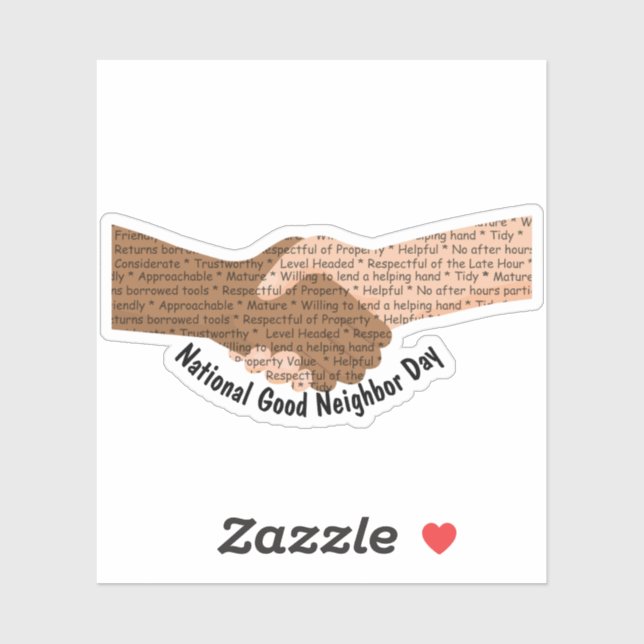 Adesivo Dia Nacional da Boa Vizinhança (Folha)