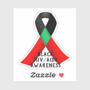 Adesivo Dia Nacional de Conscientização sobre HIV/AIDS Neg