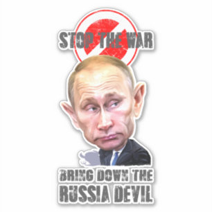 Adesivo Diabo da Rússia Vinheta de 8"x 8"