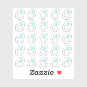 Adesivo Diamond Ring Lembrete do Noivado de Casamento