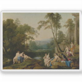 Adesivo Diana e suas ninfas em uma paisagem