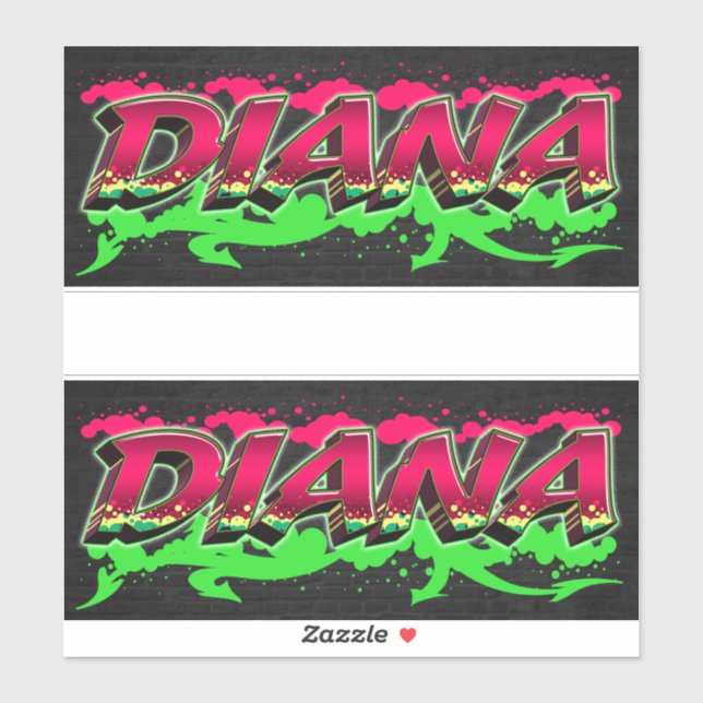 Adesivo Diana Vorname Name Graffiti Aufkleber Sticker (Folha)