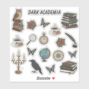 Adesivo Diário de Balas da Dark Academia 