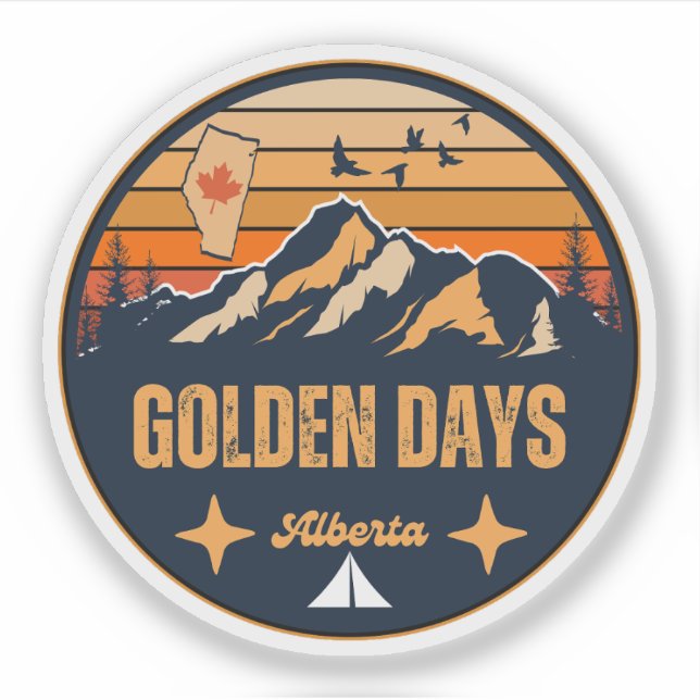 Adesivo Dias Dourados, Alberta (Frente)