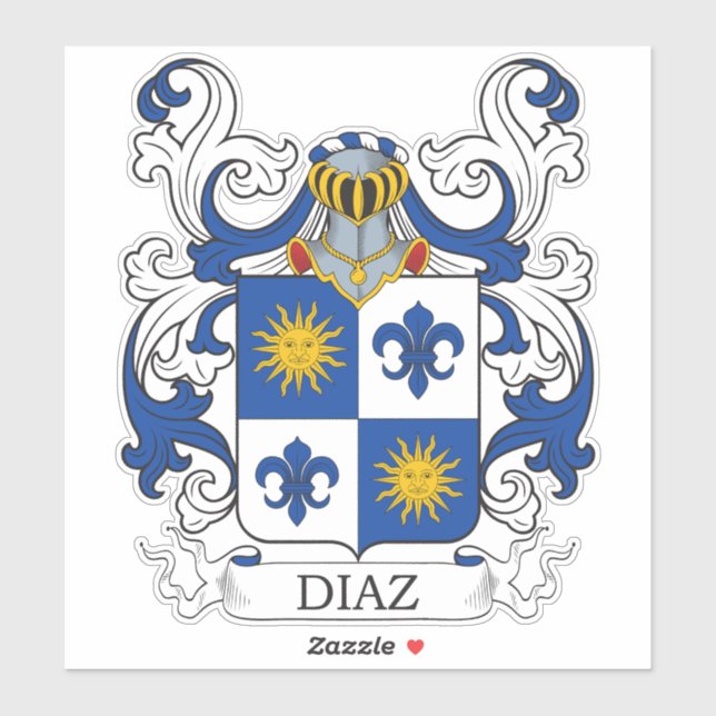 Adesivo Diaz Family Crest (Folha)