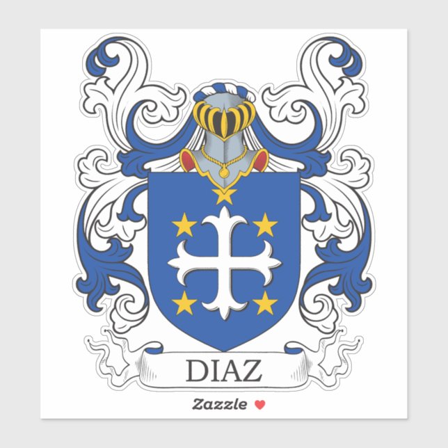 Adesivo Diaz Family Crest (Folha)