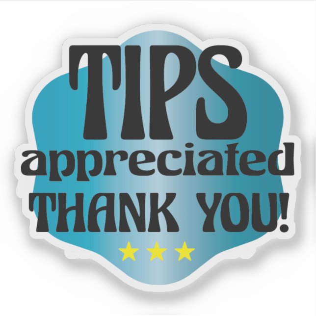 Adesivo Dicas Apreciadas Obrigado (Frente)