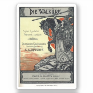Adesivo Die Walküre (página de título da pontuação Vocal,