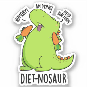 Adesivo Diet-nosauro Piadas de Dinossauro Engraçadas