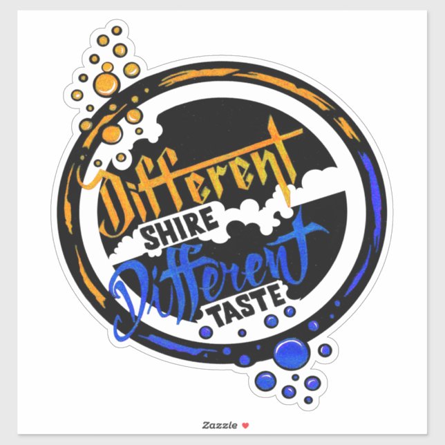 Adesivo Diferente sabor diferente de shire (Folha)