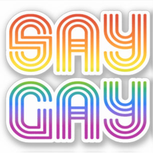 Adesivo Diga Gay Retro