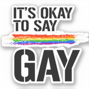 Adesivo Diga Gay Sticker