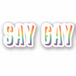 Adesivo Diga Gay Sticker