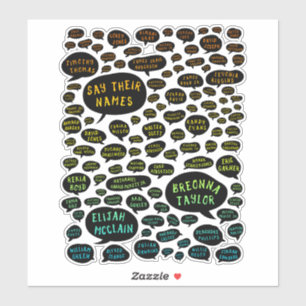 Adesivo diga seus nomes arco-íris