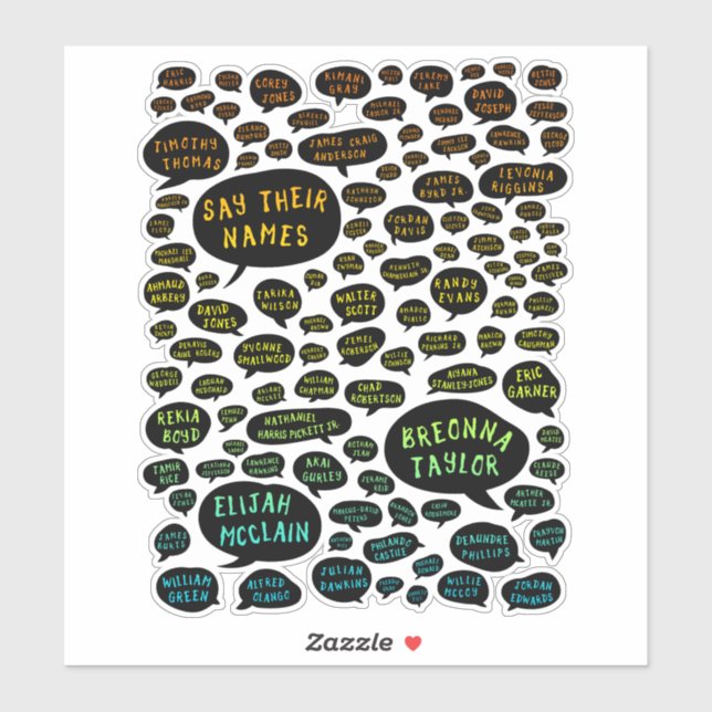 Adesivo diga seus nomes arco-íris (Folha)