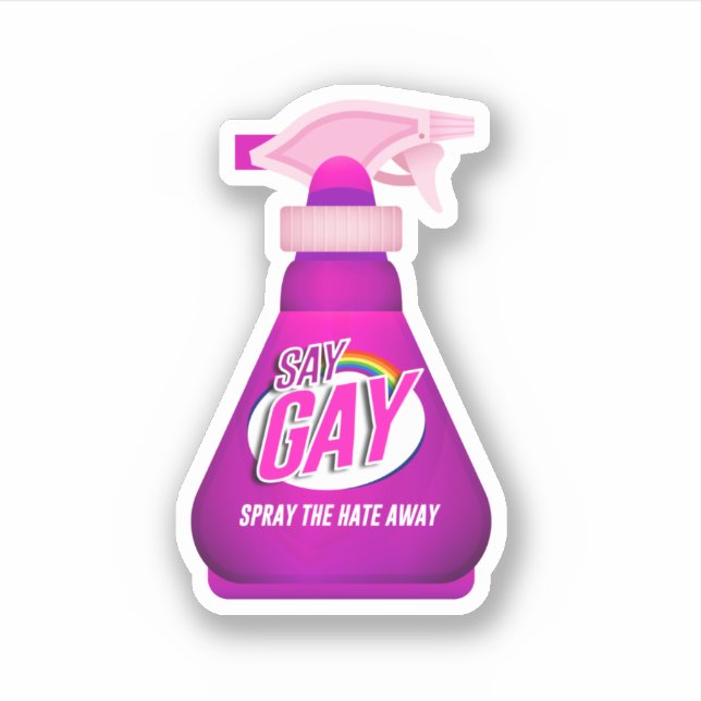 Adesivo Diga Spray Gay (Frente)