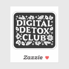 Adesivo Digital detox club mindfulness reminder