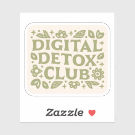 Adesivo Digital detox club wellness girl aesthetic
