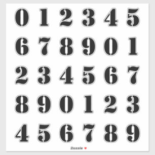 Adesivo Dígitos/números/numerais do olhar do estilo do