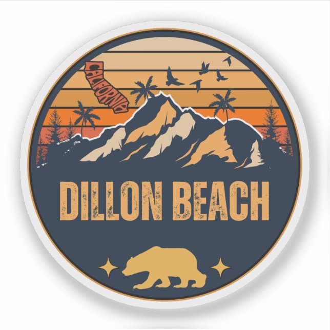 Adesivo Dillon Beach, Califórnia (Frente)
