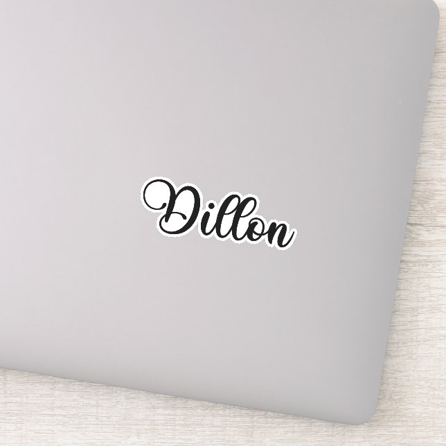 Adesivo Dillon Name - Caligrafia manuscrita (Detalhe)
