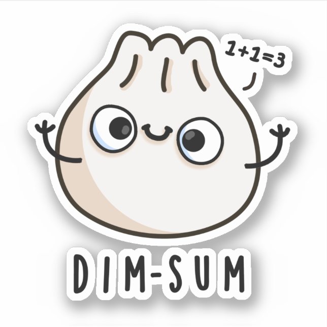 Adesivo Dim-sum Funny Dimsum Math Pun (Frente)