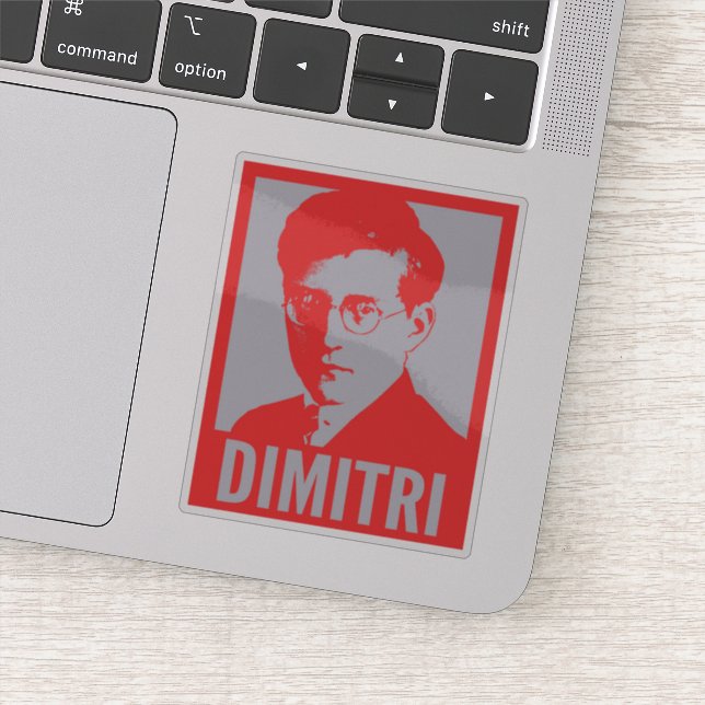 Adesivo Dimitri Shostakovich Pop Art Personalizado Corte V (Detalhe)