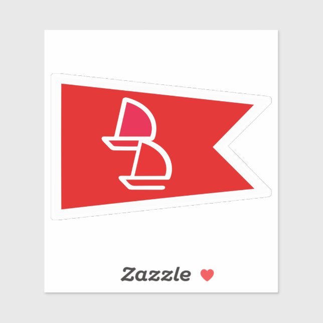 Adesivo Dinghy Dames Burgee Vinil Decal Sticker (Folha)