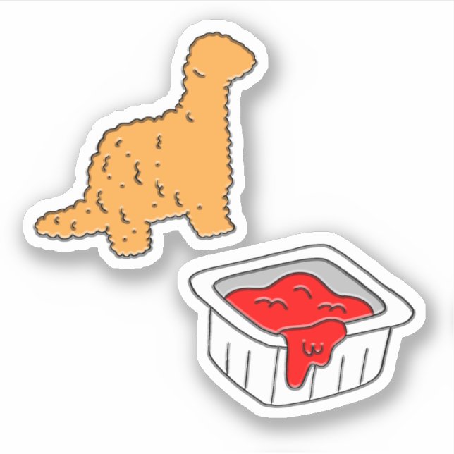 Adesivo Dino nugget (Frente)