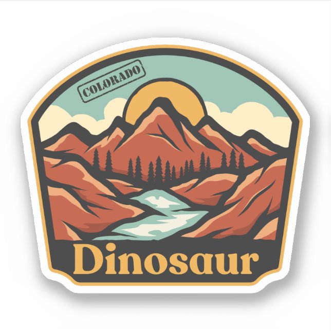 Adesivo Dinossauro, Colorado (Frente)